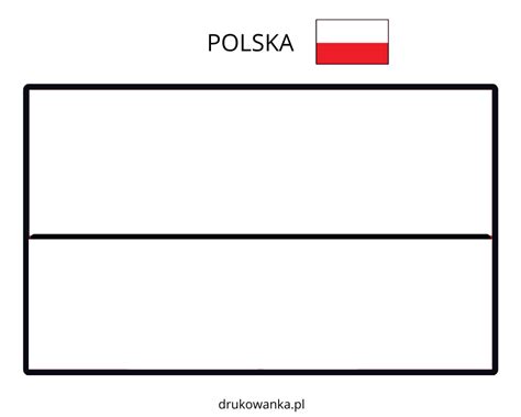 flaga polski kolorowanka do druku